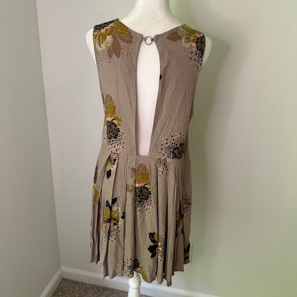 Free People light purple floral tie-front mini dress size S - Picture 6 of 13